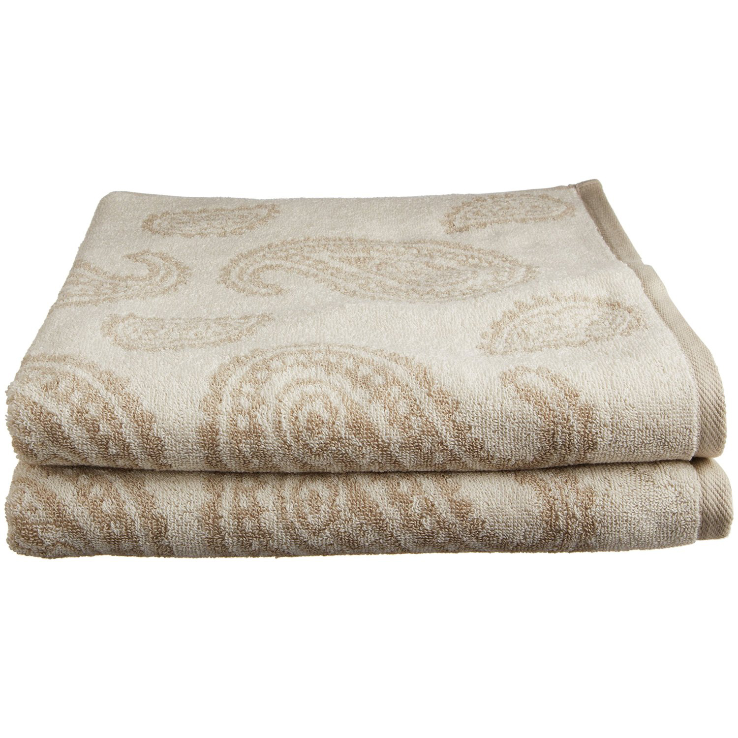 Paisley 2Piece Bath Towel Set, Premium LongStaple Cotton, 4 Colors